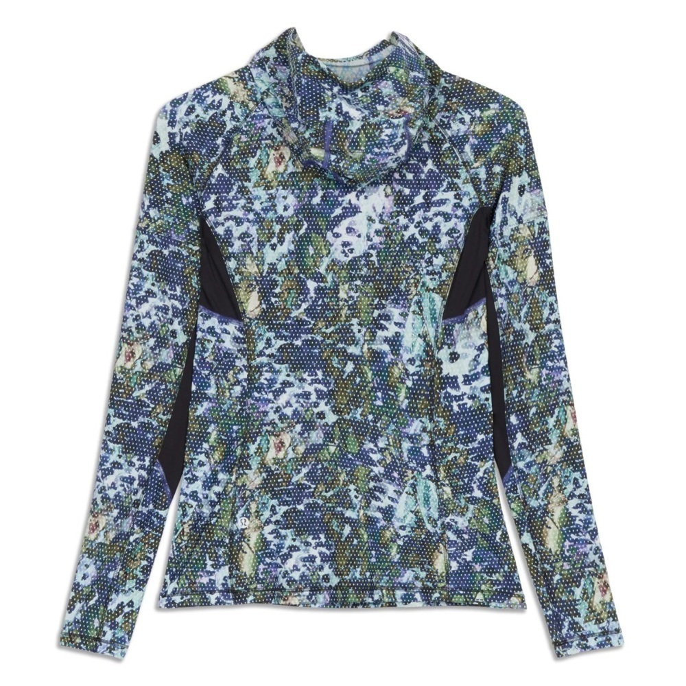 Lululemon- Multicolored Polka Dot Hooded Longsleeve Runbeam Pullover Jacket